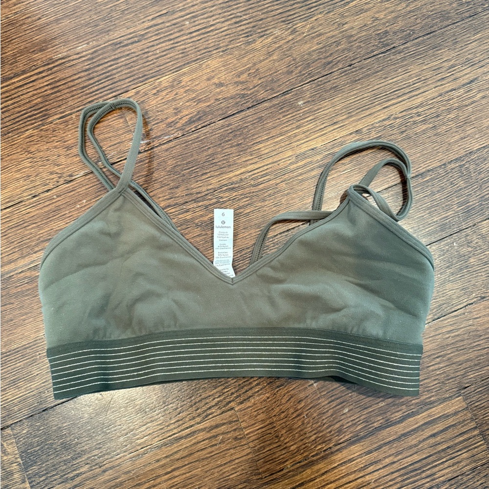 Lululemon Olive Green Sports Bra